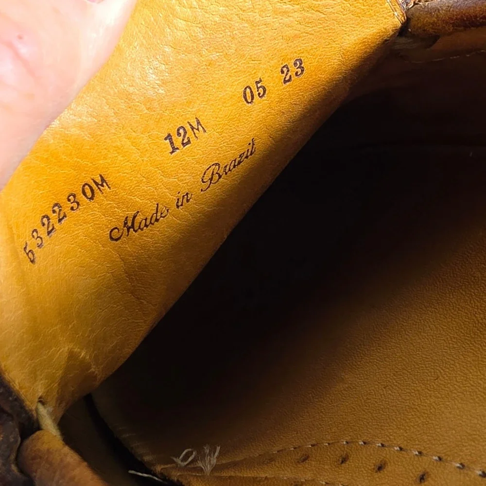 Martin Dingman Bill Penny Loafers Brown‎ Leather Vibram Sole Mens 12M Good